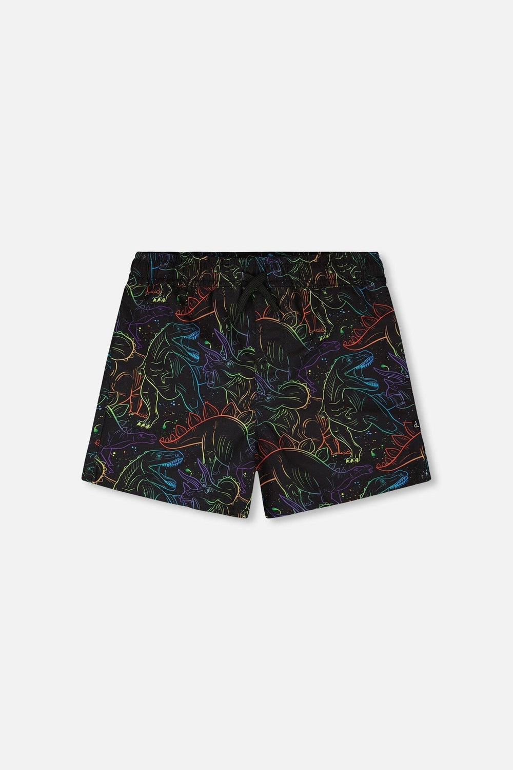 Swim Trunks Black Dinosaur Print