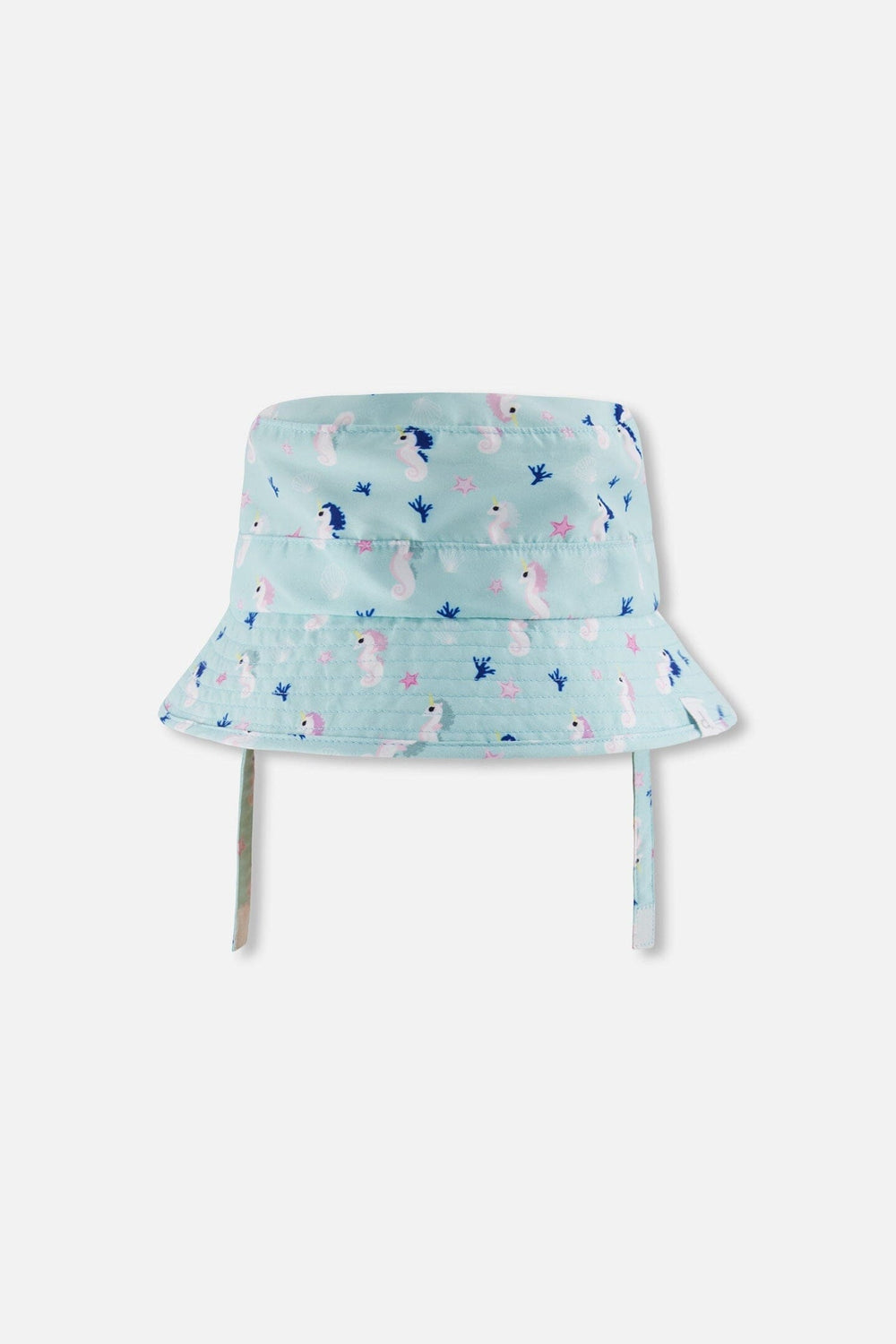 Beach Hat Blue Seahorse Print