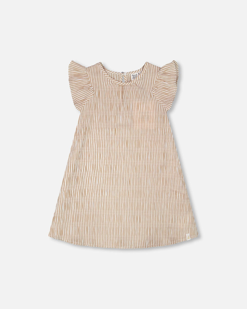 Striped Dress Off White And Sand — Deux par Deux