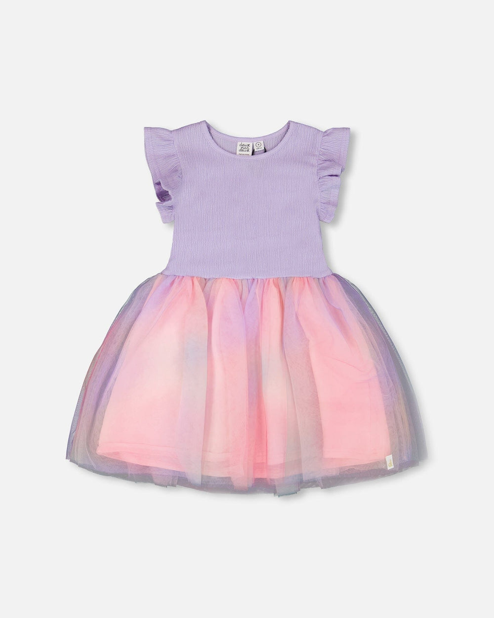 Robe en maille bi-matière lilas
