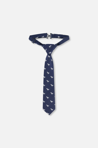 Neck Tie Blue Dino Print