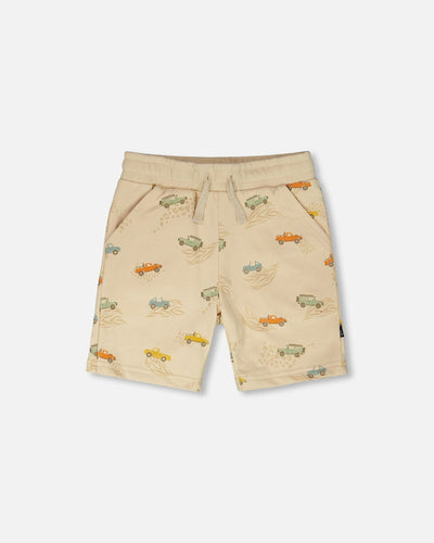 Short en molleton beige imprimé Jeep