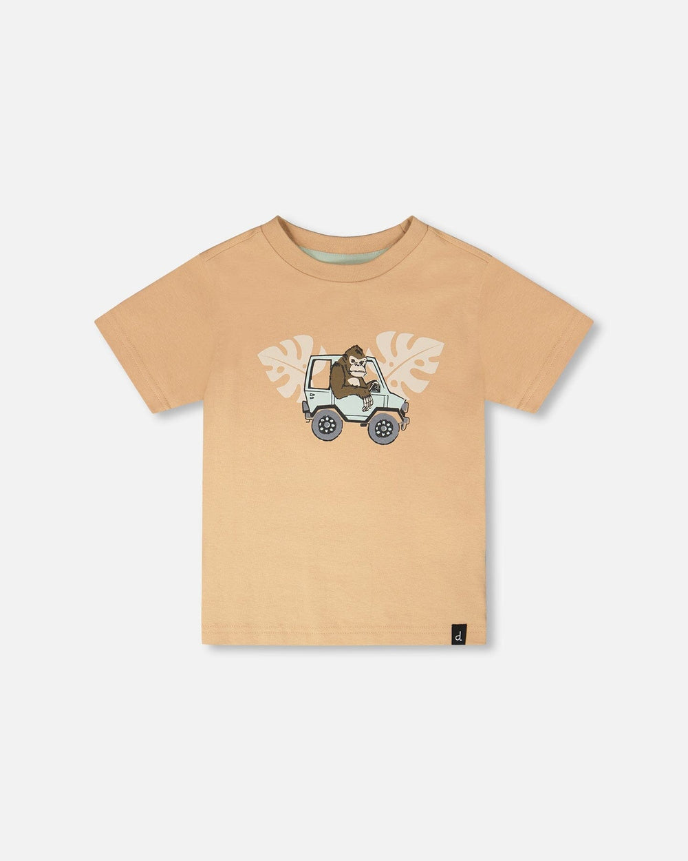 T-shirt en coton biologique à manches courtes beige