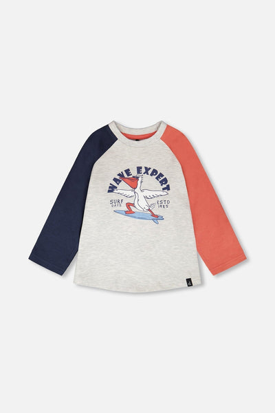Jersey Long Sleeve T-Shirt Light Grey Mix