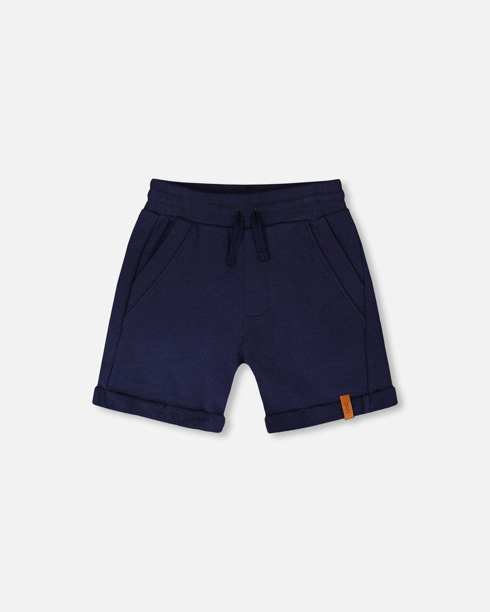 Short en molleton French Terry bleu foncé
