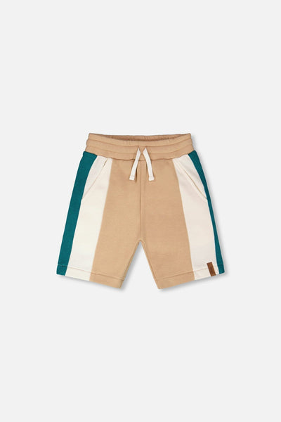 Sporty French Terry Shorts Beige