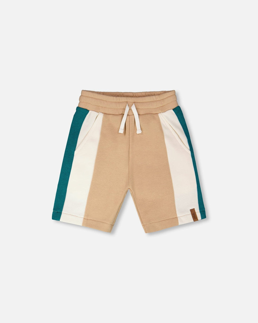 Sporty French Terry Shorts Beige