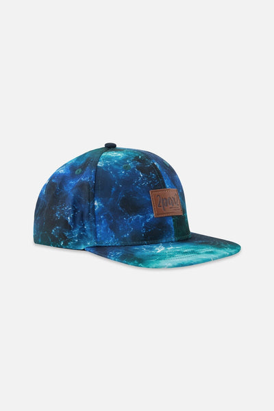 Casquette imprimée vagues bleues