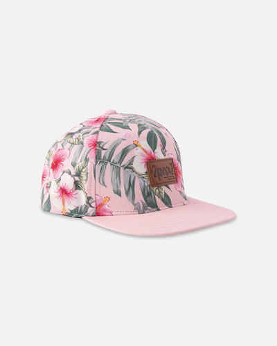 Casquette Rose Imprimé Hibiscus