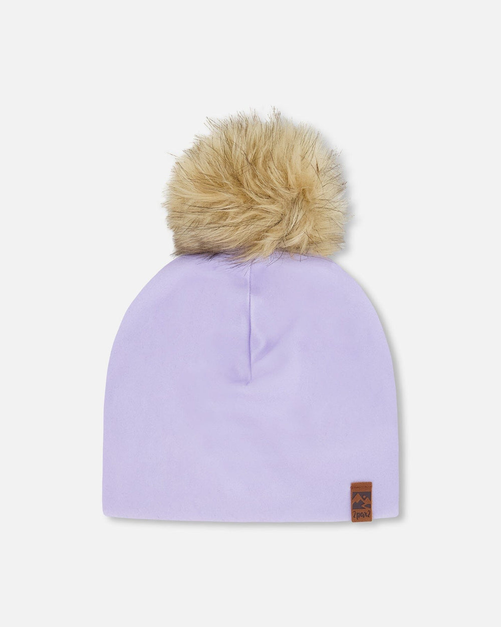 Stretch Jersey Hat Purple With Pompom