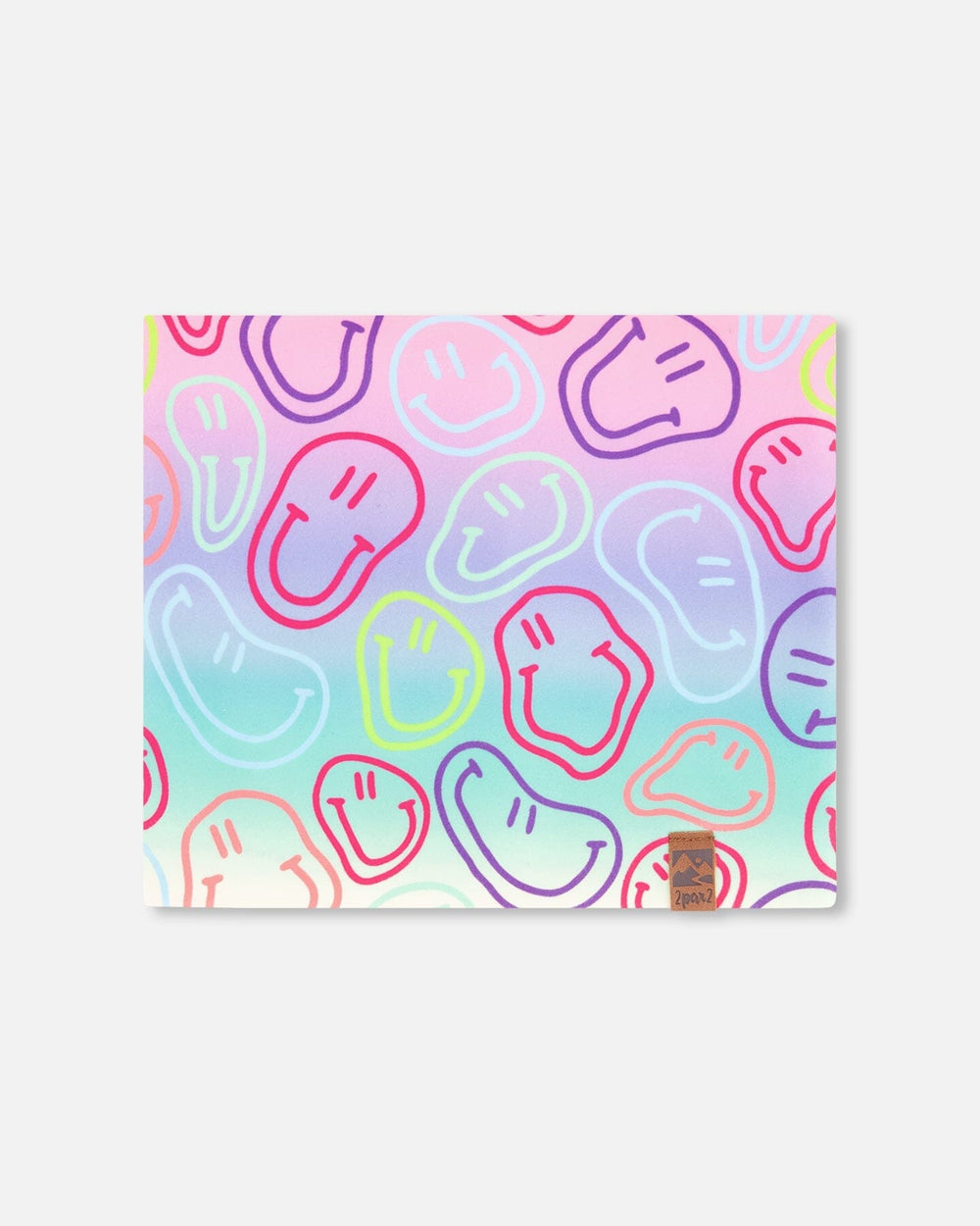Cache-col en jersey extensible avec smileys imprimés multicolores