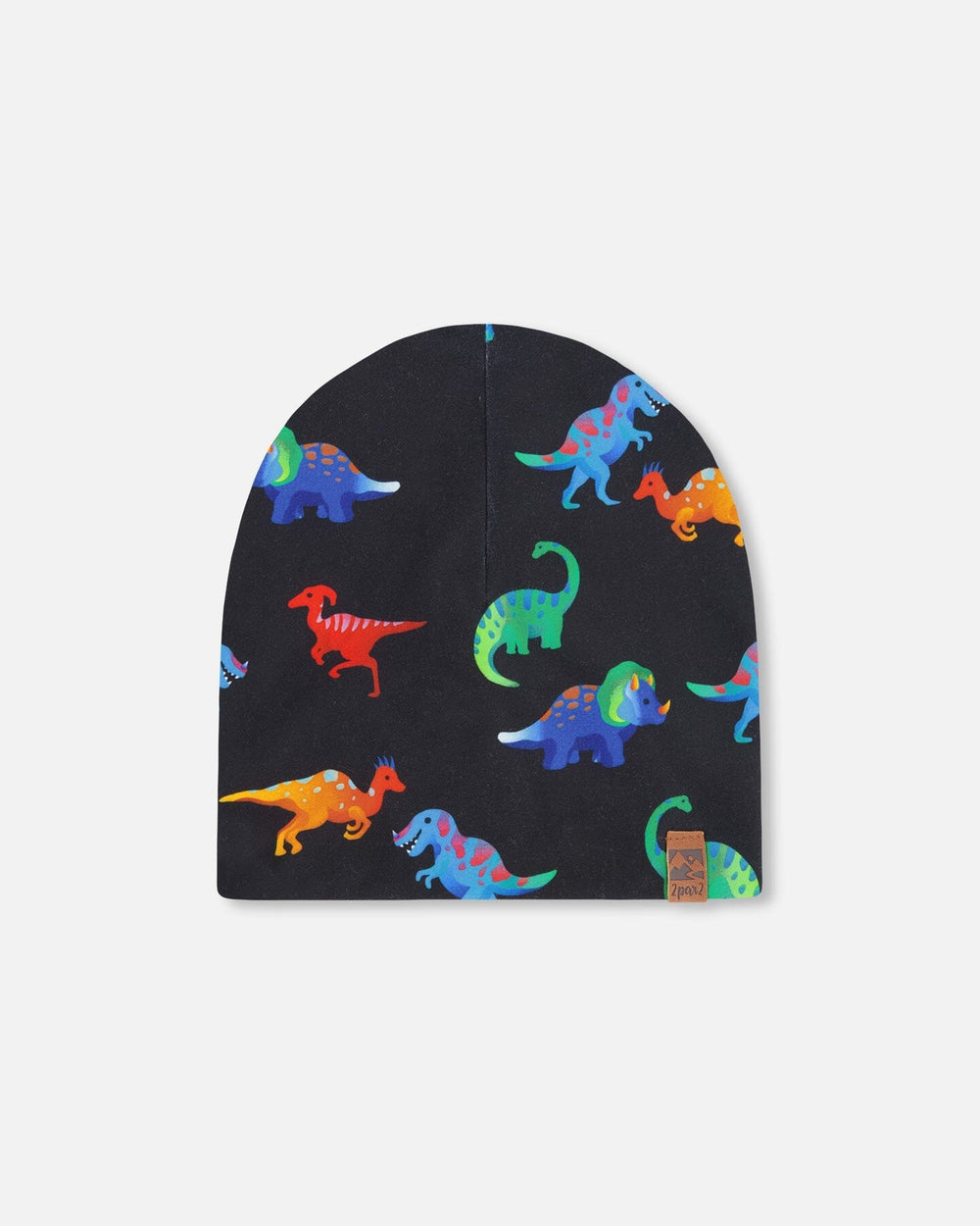 Bonnet en jersey extensible, imprimé dinosaure noir