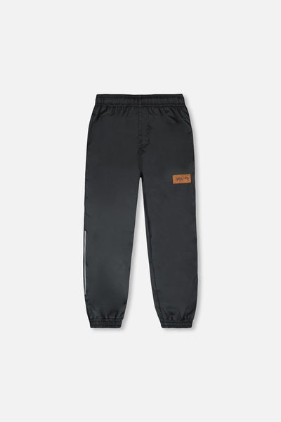 Pantalon de pluie en polyester recyclé noir
