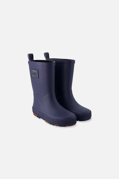 Rain Boots In Natural Rubber Navy Blue