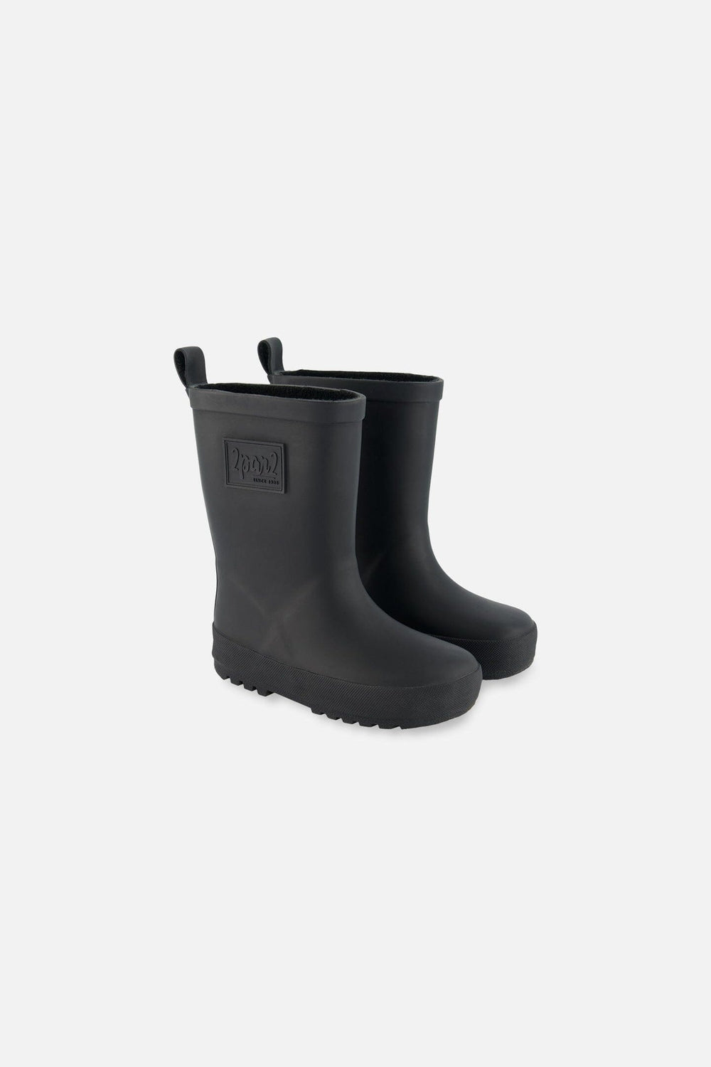 Rain Boots In Natural Rubber Black