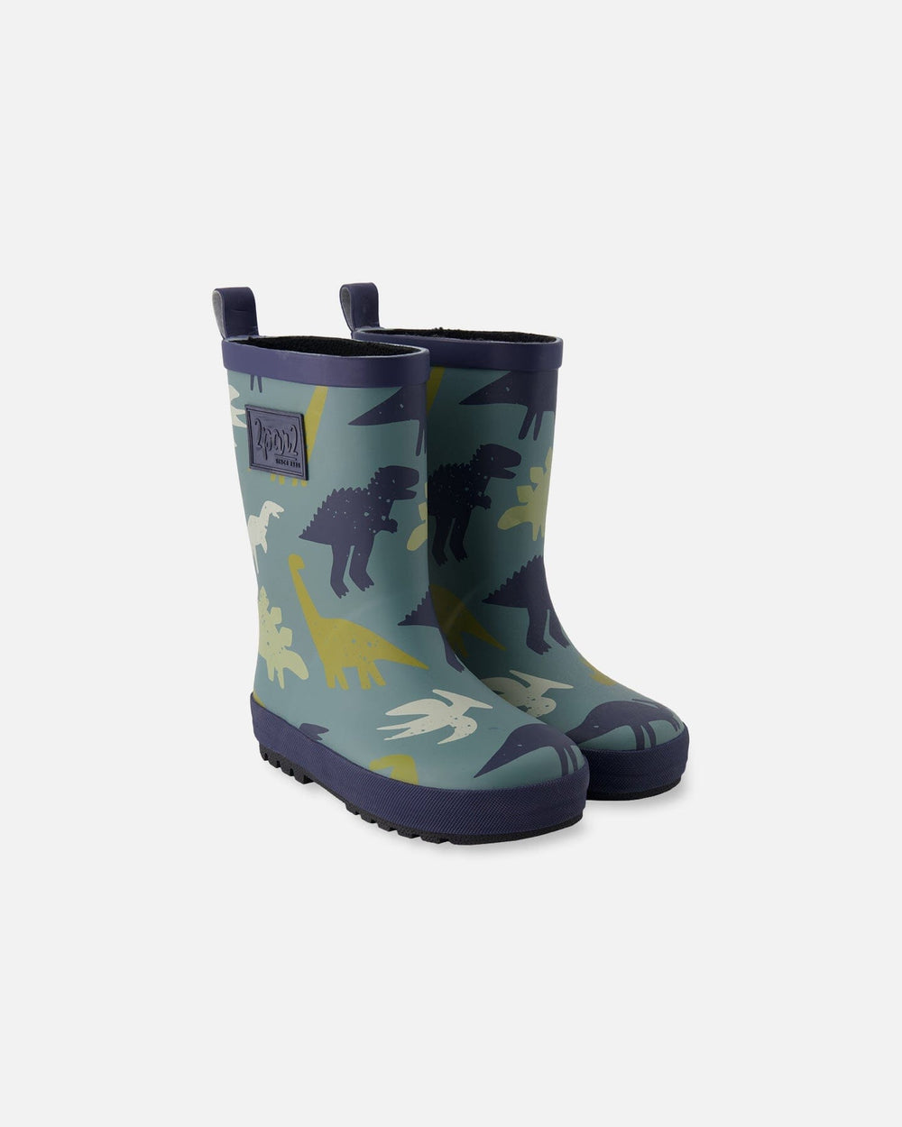 Bottes de pluie en caoutchouc naturel avec imprimé dinosaure vert