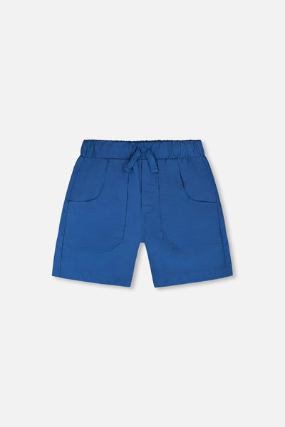 Parachute Shorts With Patch Pockets Dark Blue