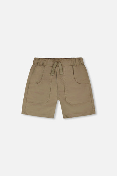 Parachute Shorts With Patch Pockets Beige