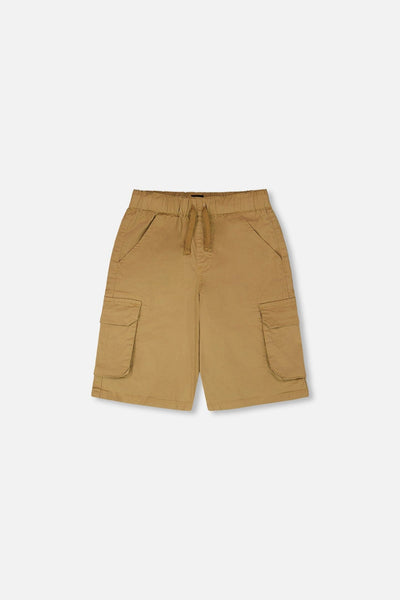 Bermuda en Sergé Extensible avec Poches Cargo Beige