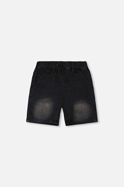 Shorts en molleton gris aspect jean