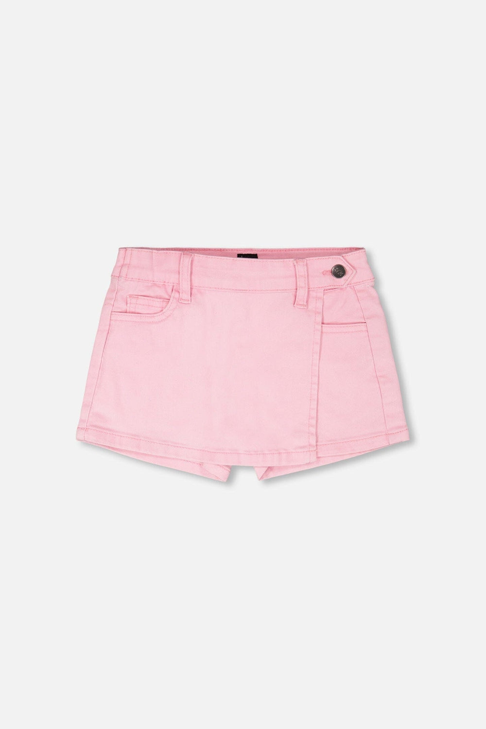 Jupe-short extensible en sergé rose