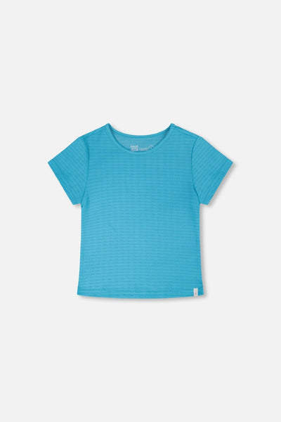 Crinkle Jersey T-Shirt Blue