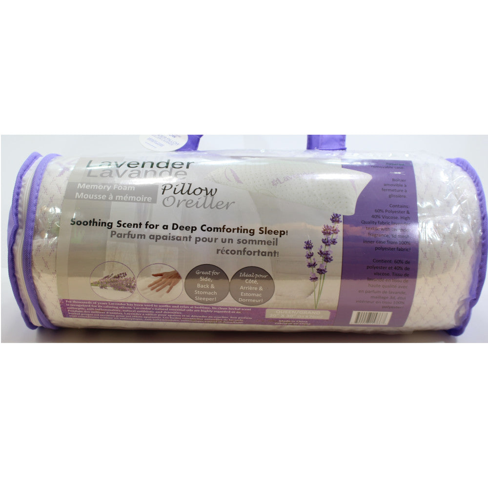 HOME AESTHETICS Lavender Memory Foam Pillow - HA-1312 — Home Essentials Outlet