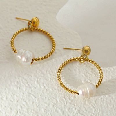 Boucles d'oreilles HAILEY Perles d'eau douce naturelles