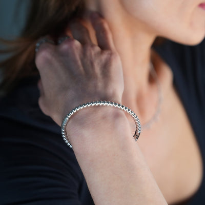Style HANXI : Bracelet classique à billes en argent