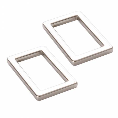 Rectangle Ring Flat 1in Nickel Set of Two — Cottage Quilting Ltd.