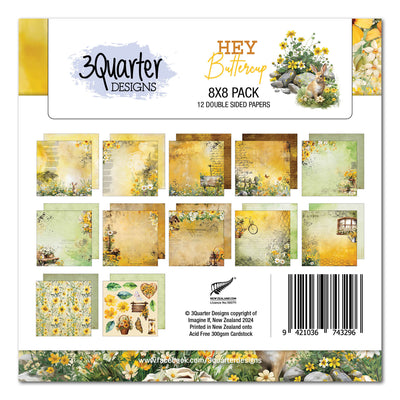 3Quarter Designs Hey Buttercup 8x8 Paper Pack