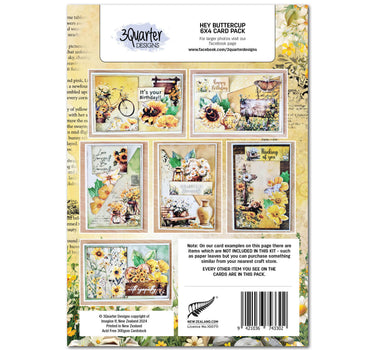 3Quarter Designs Hey Buttercup 6x4 Card Pack