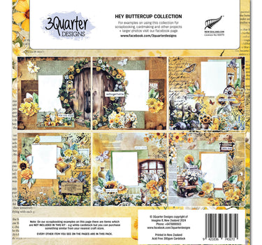 3Quarter Designs Hey Buttercup 12x12 Design Paper & Diecuts Set