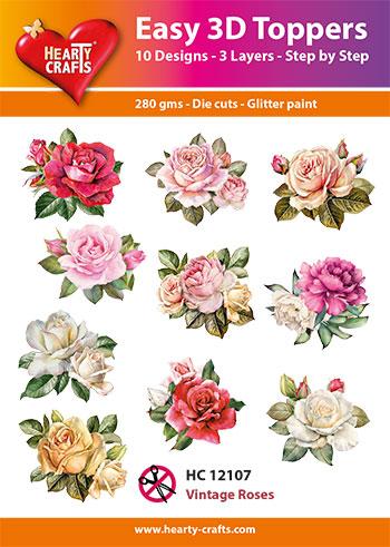 Décorations 3D faciles - Roses vintage
