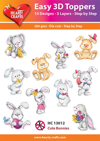 Toppers 3D faciles - Lapins mignons