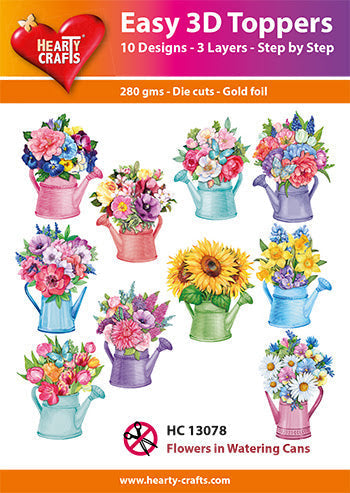 Easy 3D - Toppers Flowers In Watering Cans — Ecstasy Crafts