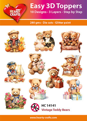 Hearty Crafts Décorations 3D Faciles - Oursons Vintage