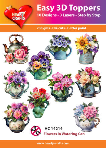 Enjoliveur 3D facile Hearty Crafts - Fleurs dans un arrosoir