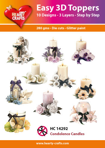 Hearty Crafts Topper 3D Facile - Bougies de Condoléances