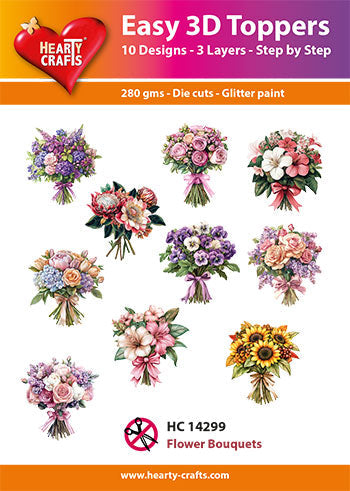 Hearty Crafts Décoration 3D Facile - Bouquets de Fleurs