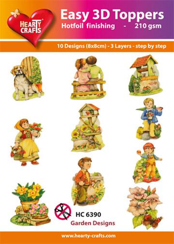 Décorations prédécoupées Easy3D - Motifs de jardin