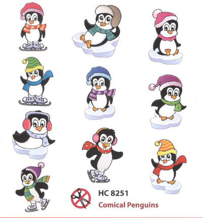Motif Facile 3D - Pingouins Mignons (10)