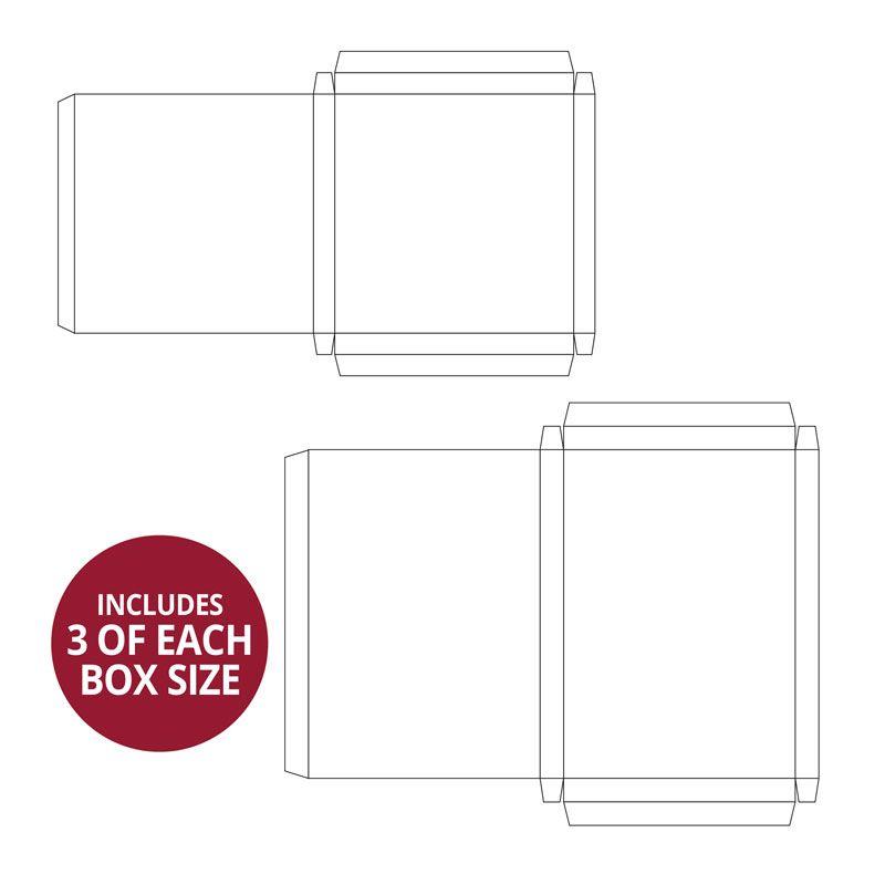 Boîtes à cartes faites main - Collection carrée profonde et rectangulaire