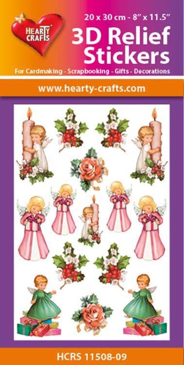 Autocollants 3D en relief A4 Hearty Crafts - Petits Anges