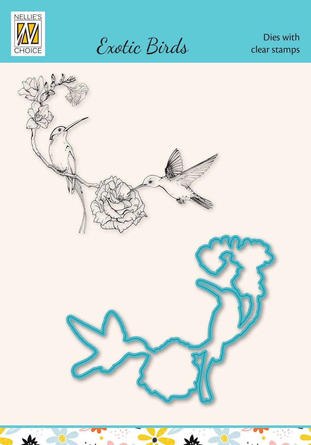 Nellie's Choice Die & Stamp Set - Exotic Birds Series - Hummingbirds — Ecstasy Crafts