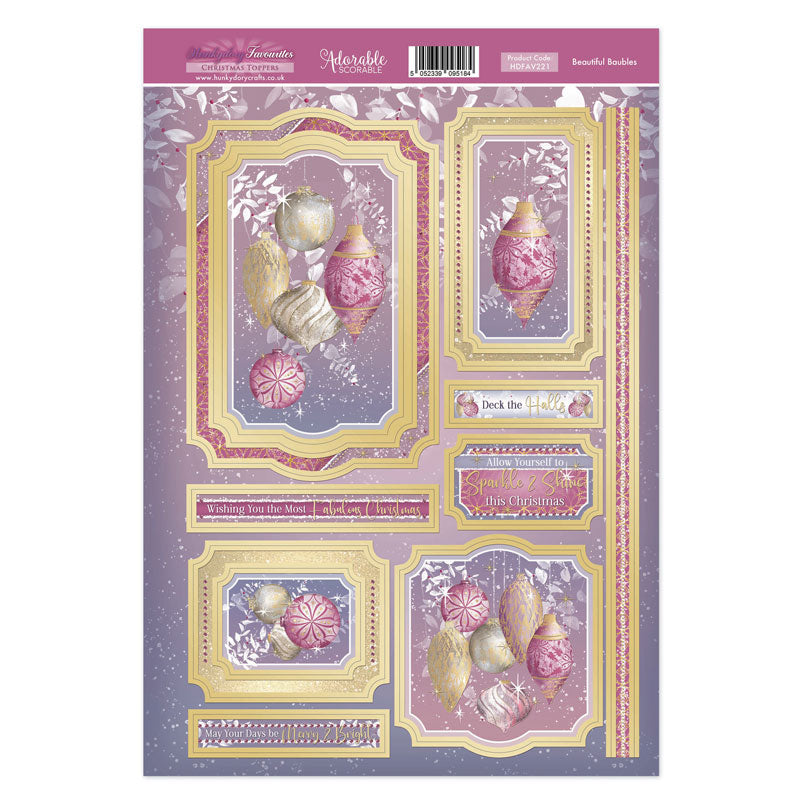 Hunkydory Topper Favourites - Beautiful Baubles — Ecstasy Crafts