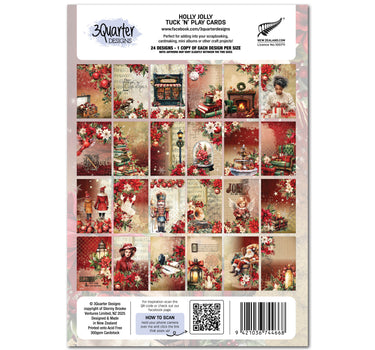 3Quarter Designs Holly Jolly - Tuck N Play Cards