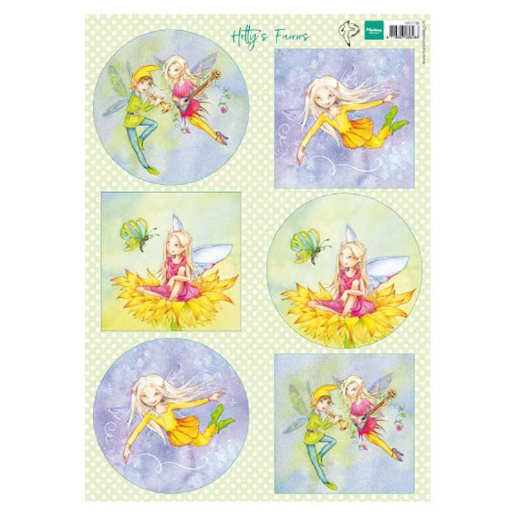 Marianne Design Feuille de découpage Fées d'Hetty