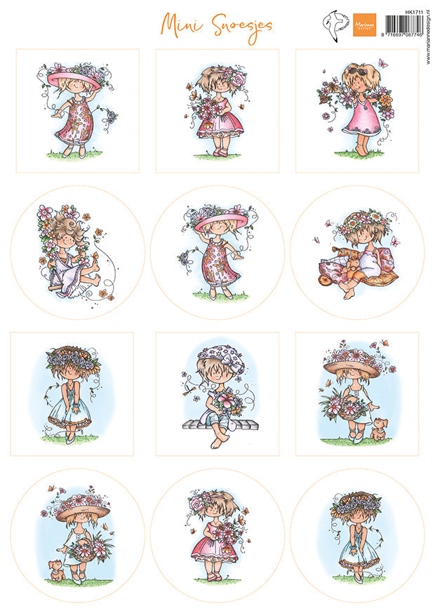 Marianne Design Feuille de découpage A4 - Hetty's Mini's - Summer Snoesjes