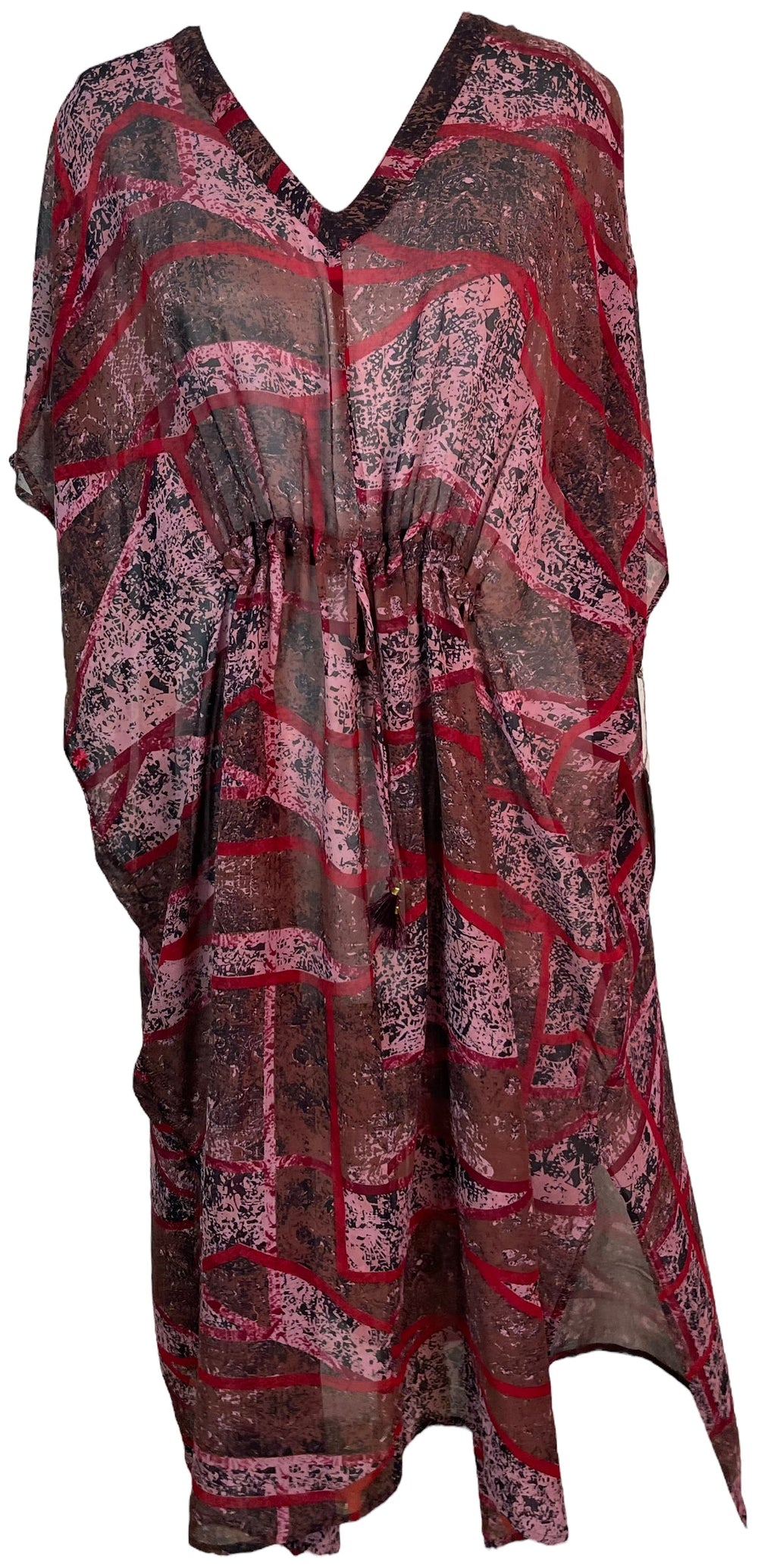 PRG6357 Kaftan Maxi en Soie Pure Transparente Avatar